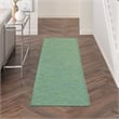 Pemberly Row 8' Runner Blue Green Fabric Modern Area Rug (8' Runner)