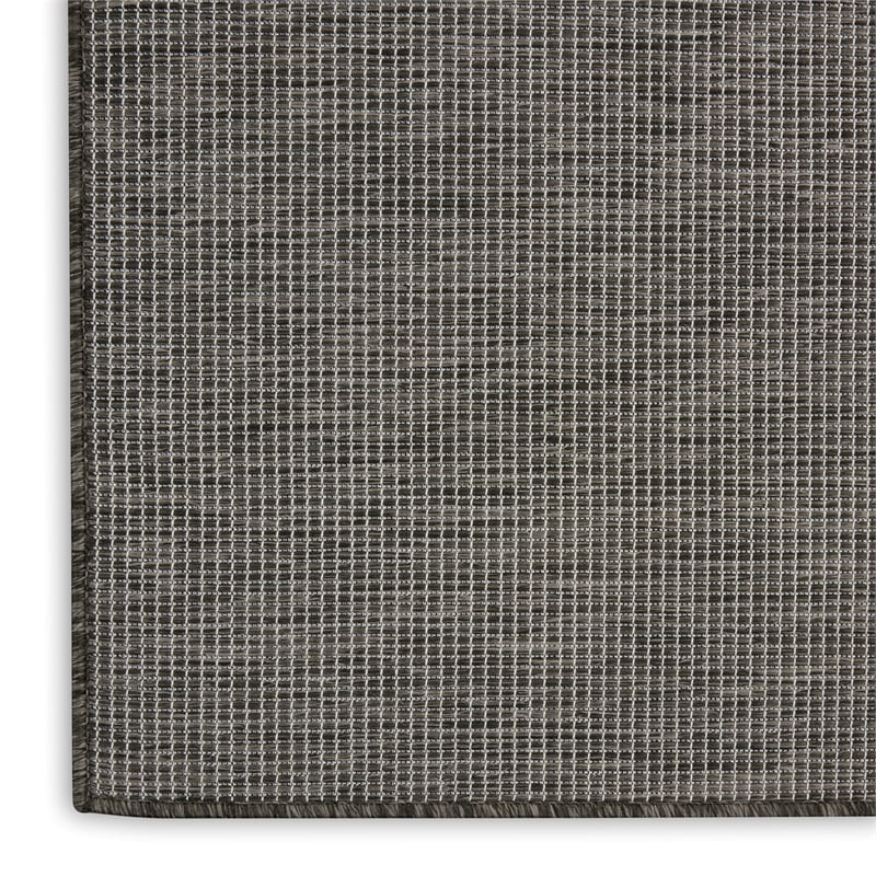 Pemberly Row 8' Runner Charcoal Fabric Modern Area Rug (8' Runner)