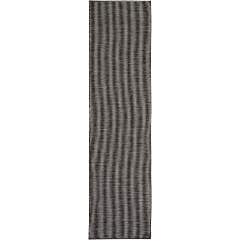 Pemberly Row 8' Runner Charcoal Fabric Modern Area Rug (8' Runner)