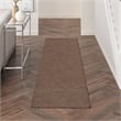 Pemberly Row 8' Runner Natural Fabric Modern Area Rug (8' Runner)