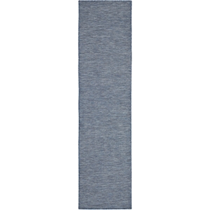 Pemberly Row 8' Runner Navy Blue Fabric Modern Area Rug (8' Runner)