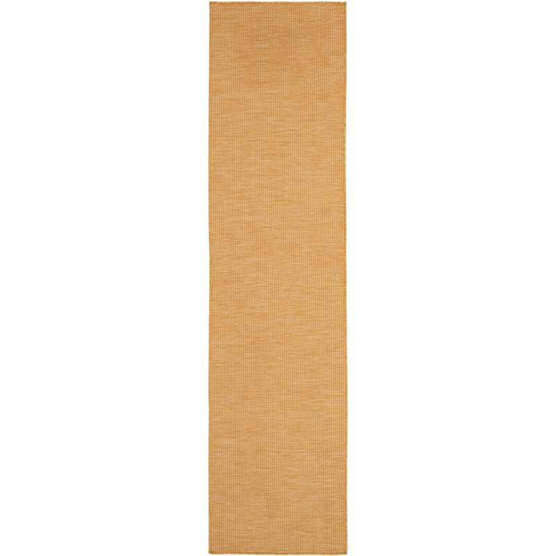 Pemberly Row 8' Runner Yellow Fabric Modern Area Rug (8' Runner)