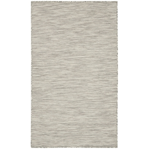 Pemberly Row 3' x 5' Light Gray Fabric Modern Area Rug (3' x 5')