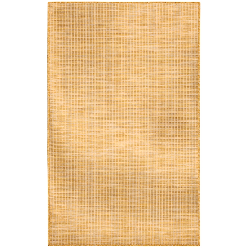 Pemberly Row 3' x 5' Yellow Fabric Modern Area Rug (3' x 5')