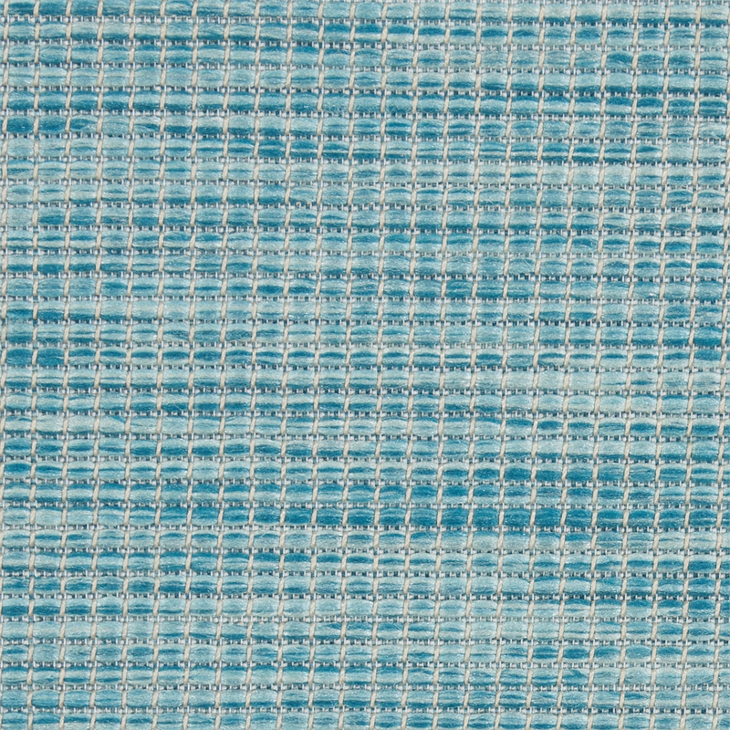 Pemberly Row Contemporary 4' x 6' Aqua Fabric Modern Area Rug (4' x 6')