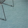 Pemberly Row Contemporary 4' x 6' Aqua Fabric Modern Area Rug (4' x 6')