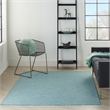 Pemberly Row Contemporary 4' x 6' Aqua Fabric Modern Area Rug (4' x 6')