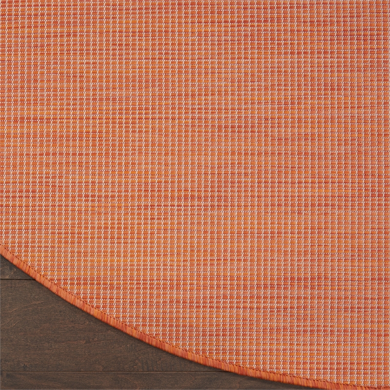 Pemberly Row 8' x Round Terracotta Fabric Modern Area Rug (8' Round)