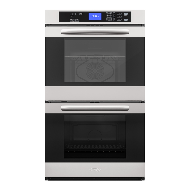 Pemberly Row 5 cu. ft. Stainless-Steel Premium Convection Double-Unit Wall Oven.