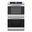 Pemberly Row 5 cu. ft. Stainless-Steel Premium Convection Double-Unit Wall Oven.