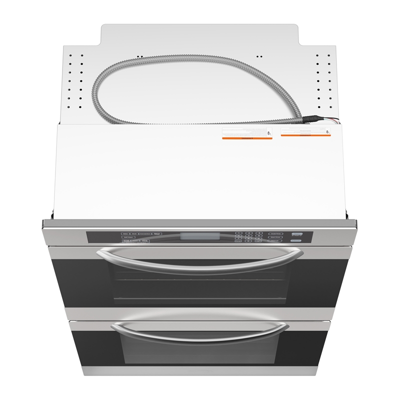 Pemberly Row 5 cu. ft. Stainless-Steel Premium Convection Double-Unit Wall Oven.