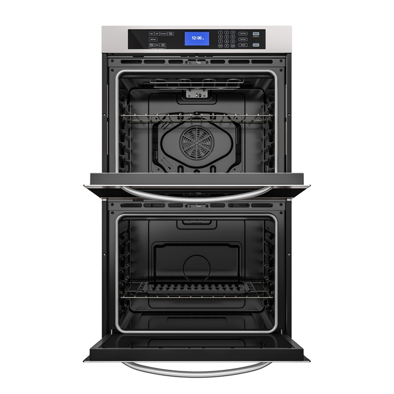 Pemberly Row 5 cu. ft. Stainless-Steel Premium Convection Double-Unit Wall Oven.