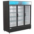 Pemberly Row 71 in. Three-Door Merchandiser Refrigerator-56 Cu Ft.
