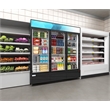 Pemberly Row 71 in. Three-Door Merchandiser Refrigerator-56 Cu Ft.