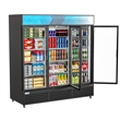Pemberly Row 71 in. Three-Door Merchandiser Refrigerator-56 Cu Ft.