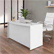 Pemberly Row 60W x 43D Right Hand L-Bow Desk Shell in White-Engineered Wood