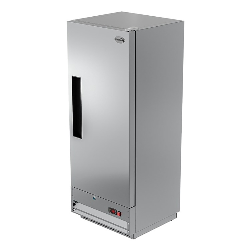 Pemberly Row 25 in. Commercial Stainless Steel 1-Door Reach-In Freezer in Silver