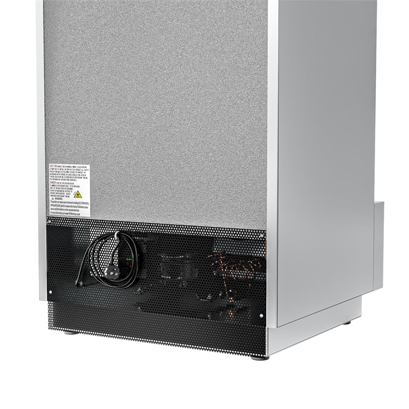 Pemberly Row 25 in. Commercial Stainless Steel 1-Door Reach-In Freezer in Silver