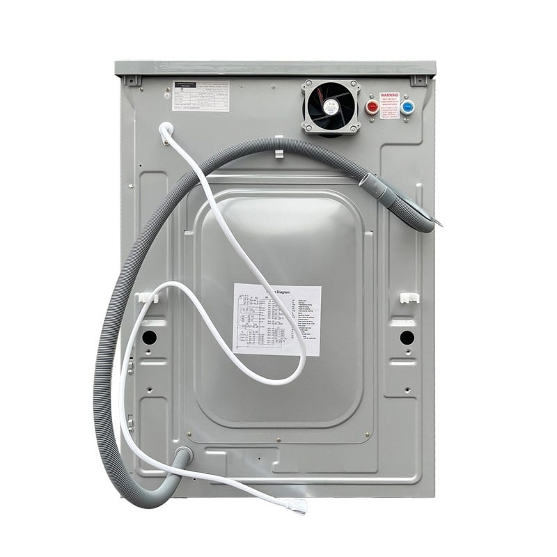 Pemberly Row Pet Compact 110V Vented/Ventless 15 lbs Combo Washer Dryer Silver