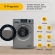 Pemberly Row Pet Compact 110V Vented/Ventless 15 lbs Combo Washer Dryer Silver