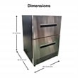 Pemberly Row Convertible Ref/Freezer ADA FS/Builtin 2 Drawer Dual Temp Sabbath