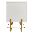 Pemberly Row Modern / Contemporary Wood 3-Cabinet TV Stand in White