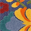 Pemberly Row 9' x 12' Navy Multicolor Fabric Outdoor Area Rug (9' x 12')