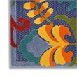 Pemberly Row 3' x 4' Navy Multicolor Fabric Outdoor Area Rug (3' x 4')