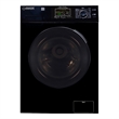 Pemberly Row Contemporary 1.62cf Plastic Washer Dryer in Black