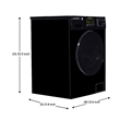 Pemberly Row Contemporary 1.62cf Plastic Washer Dryer in Black