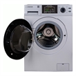 Pemberly Row Contemporary 1.62cf Plastic Washer Dryer in Silver