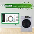 Pemberly Row Contemporary 1.62cf Plastic Washer Dryer in Silver