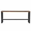 Pemberly Row Contemporary Steel & Wood Sofa Bar Table in Dark Gunmetal