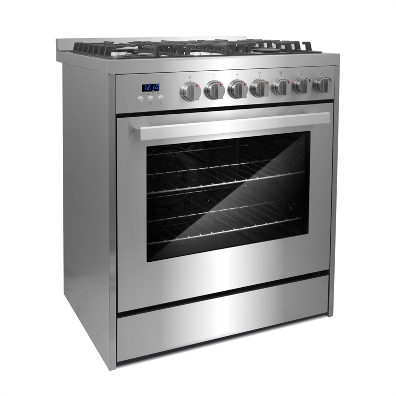 Pemberly Row 30 in. 5.0 cu. ft Single Oven Gas Range with 5 Burner Cooktop