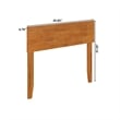 Pemberly Row Twin Modern Solid Wood Panel Headboard in Light Toffee