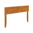 Pemberly Row Full Modern Solid Wood Panel Headboard in Light Toffee