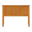 Pemberly Row Madison Full Solid Wood Panel Headboard in Light Toffee