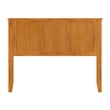 Pemberly Row Madison Full Solid Wood Panel Headboard in Light Toffee