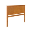 Pemberly Row Madison Queen Solid Wood Panel Headboard in Light Toffee