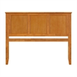 Pemberly Row Madison Queen Solid Wood Panel Headboard in Light Toffee