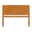 Pemberly Row Madison Queen Solid Wood Panel Headboard in Light Toffee
