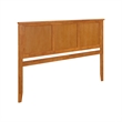 Pemberly Row Madison King Solid Wood Panel Headboard in Light Toffee
