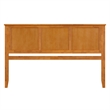 Pemberly Row Madison King Solid Wood Panel Headboard in Light Toffee