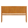 Pemberly Row Madison King Solid Wood Panel Headboard in Light Toffee