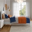 Pemberly Row Twin Solid Wood Low Profile Platform Bed in White