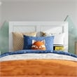 Pemberly Row Twin Solid Wood Low Profile Platform Bed in White