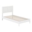 Pemberly Row Twin Solid Wood Low Profile Platform Bed in White