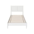 Pemberly Row Twin Solid Wood Low Profile Platform Bed in White
