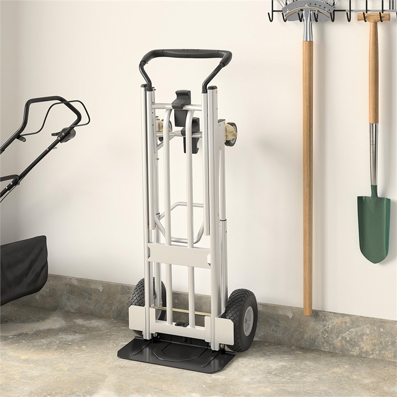Pemberly Row 4-in-1 Folding/Assisted Hand Truck/Platform Cart - Flat-Free Wheels