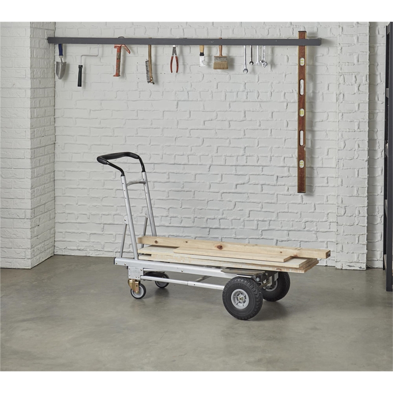 Pemberly Row 4-in-1 Folding/Assisted Hand Truck/Platform Cart - Flat-Free Wheels